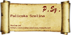 Palicska Szelina névjegykártya
